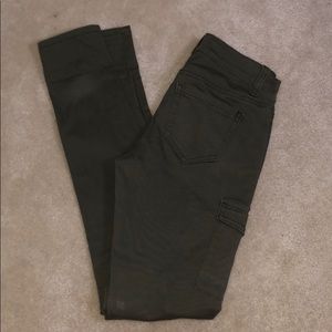 army green WAX skinny jeans